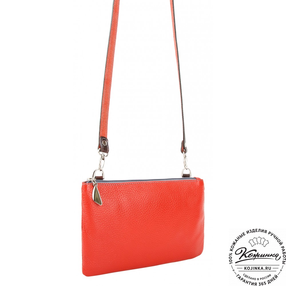 Женская кожаная сумка-рюкзак "Валентино" (красная)