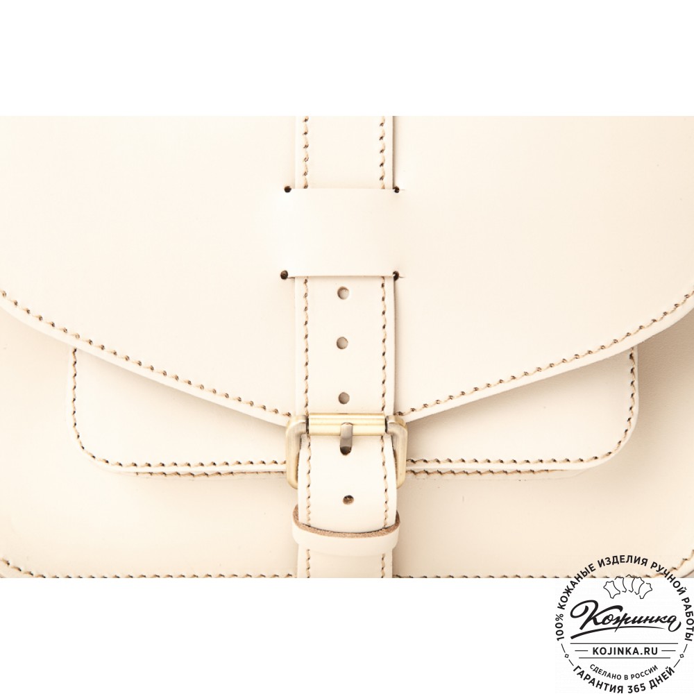 Кожаная  сумка "Виктория" (бежевая)