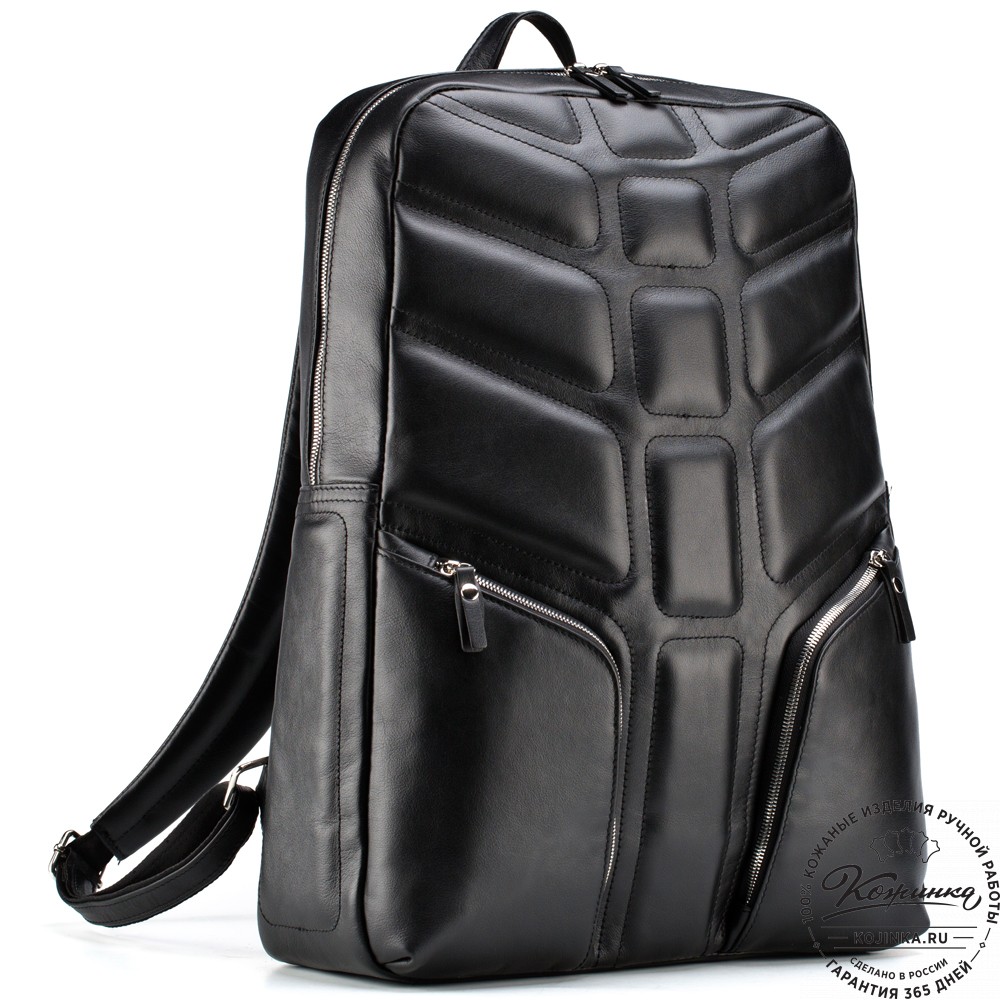 Кожаный рюкзак "Джейкоб" (чёрный)