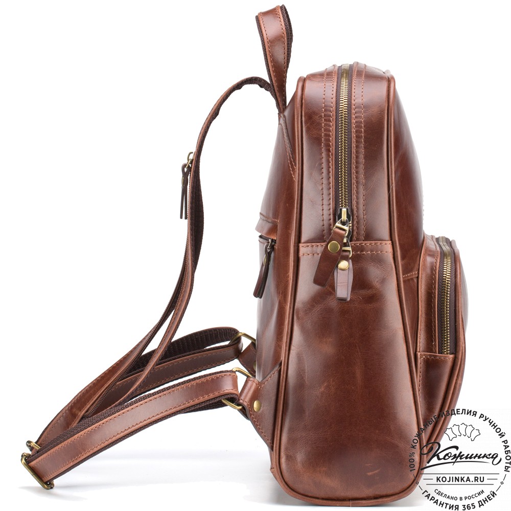 Кожаный рюкзак "Пандора" (коричневый воск)