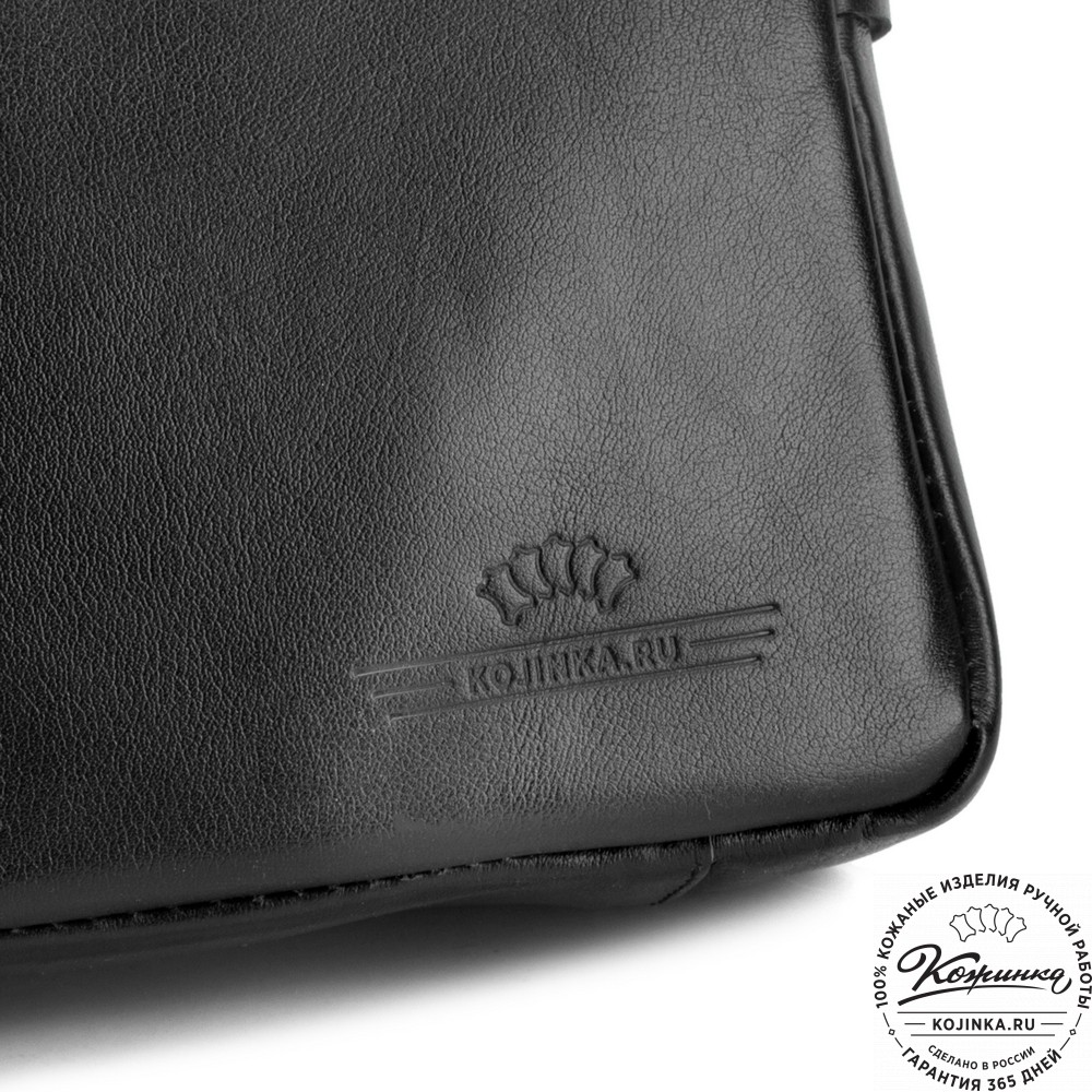 Кожаная сумка "Леон" (чёрная)