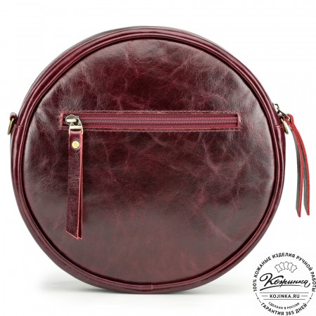 Женская кожаная сумка "Дарья" (бордовая)