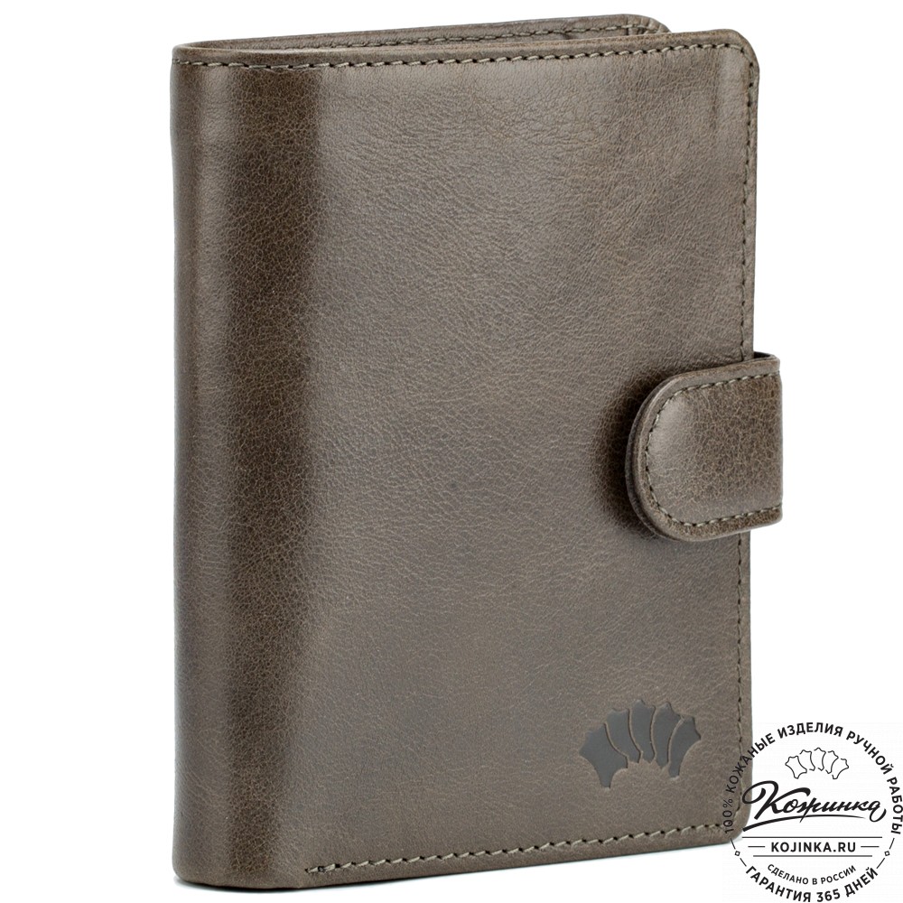 Кожаное портмоне "Пушкин" (оливковое)