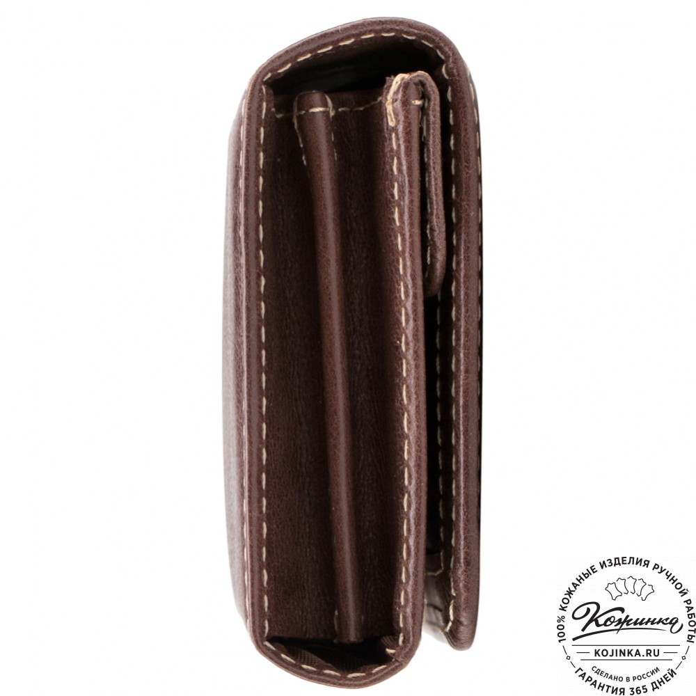 Кожаное портмоне "Франция" (коричневое)