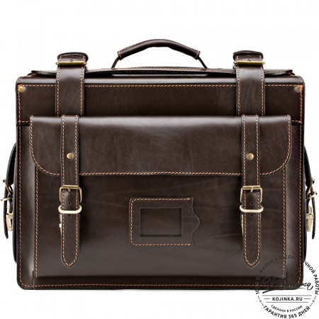 Кожаный портфель-кофр  "Универсал"  (тёмно-коричневый)