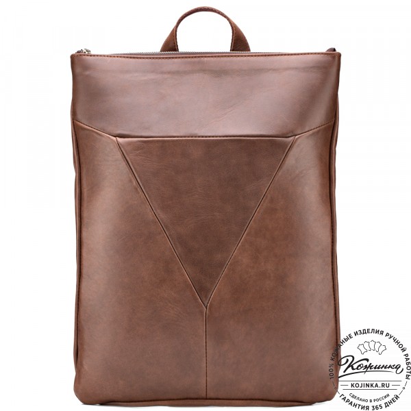 Кожаный рюкзак "Ария" (коричневый). фото 1
