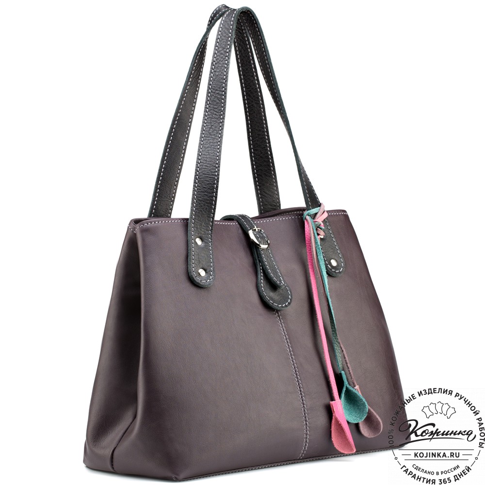 Женская кожаная сумка "Энни New" (сирень)