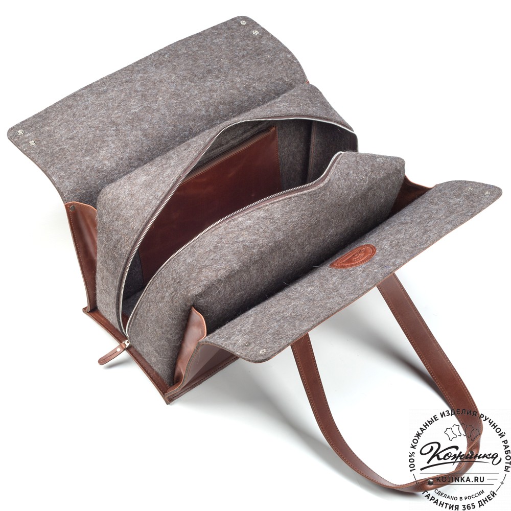 Кожаная дорожная сумка "Гамильтон" (коричневая)