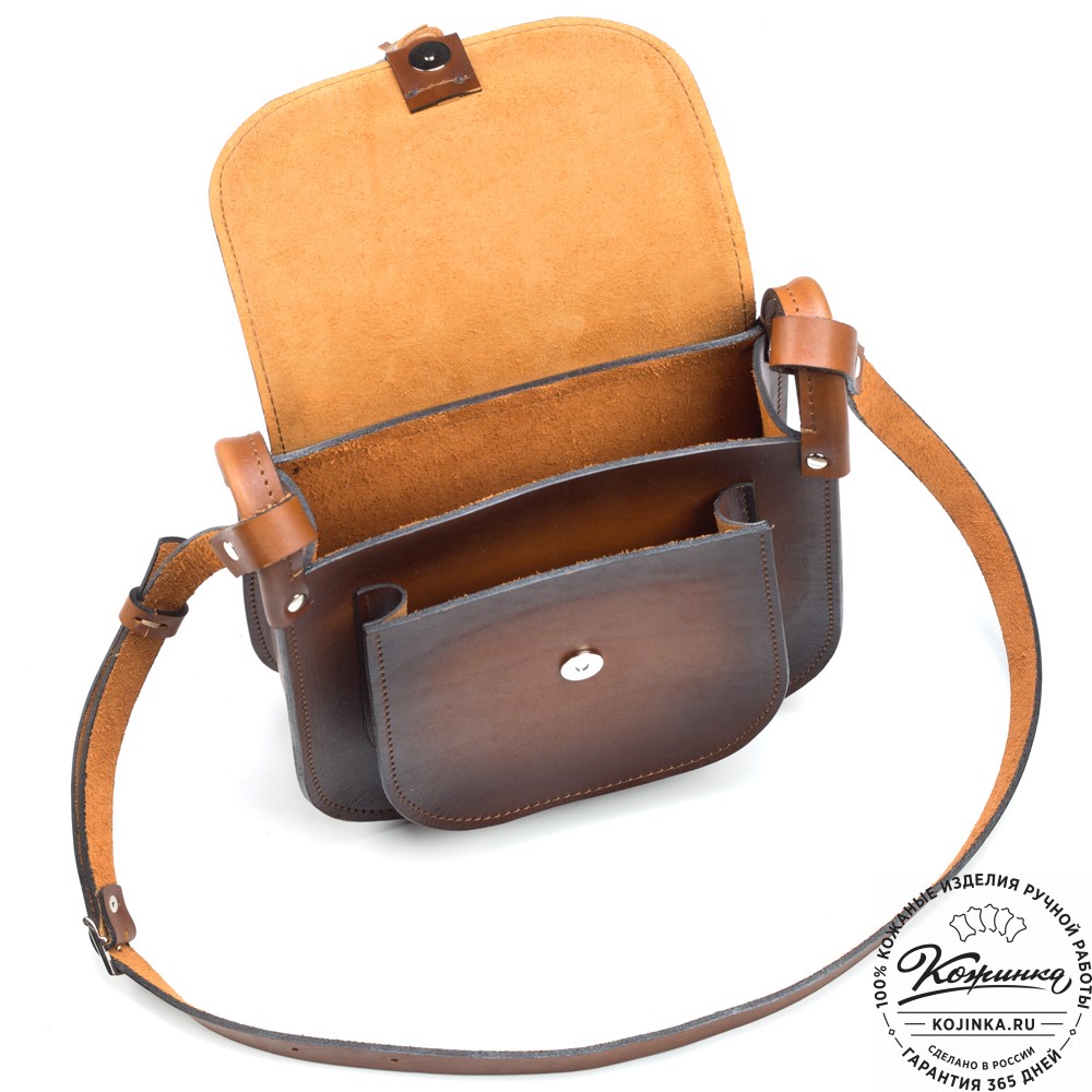 Женская кожаная сумка "Вестерн" (коричневая)