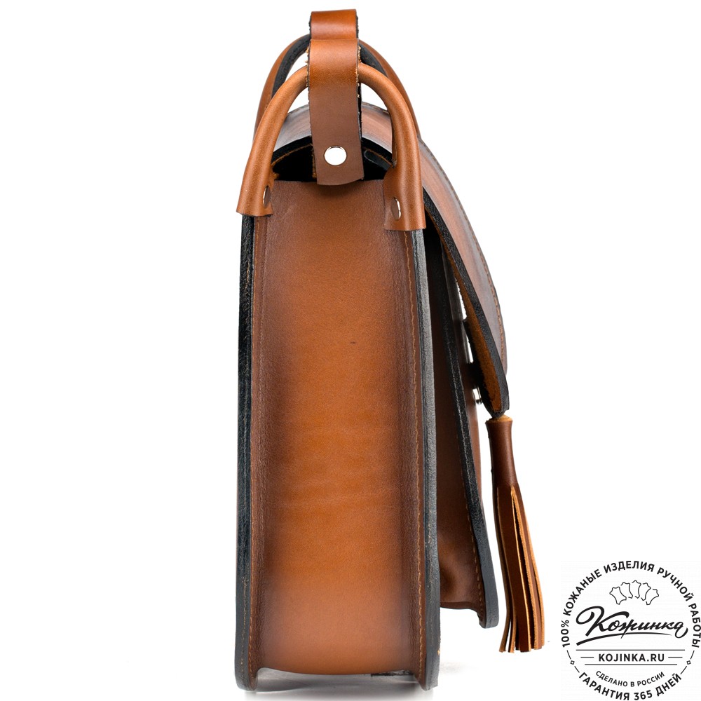 Женская кожаная сумка "Вестерн" (коричневая)