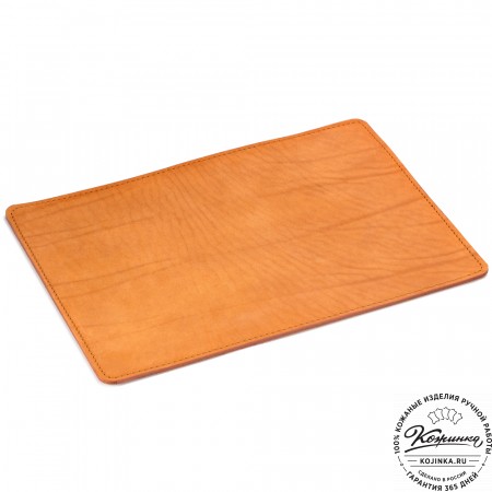 Кожаный коврик для мыши большой (рыжий)