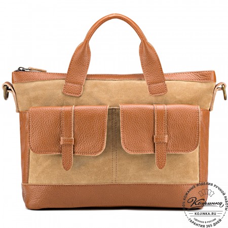 Женская кожаная сумка "Эльза" (рыжая)