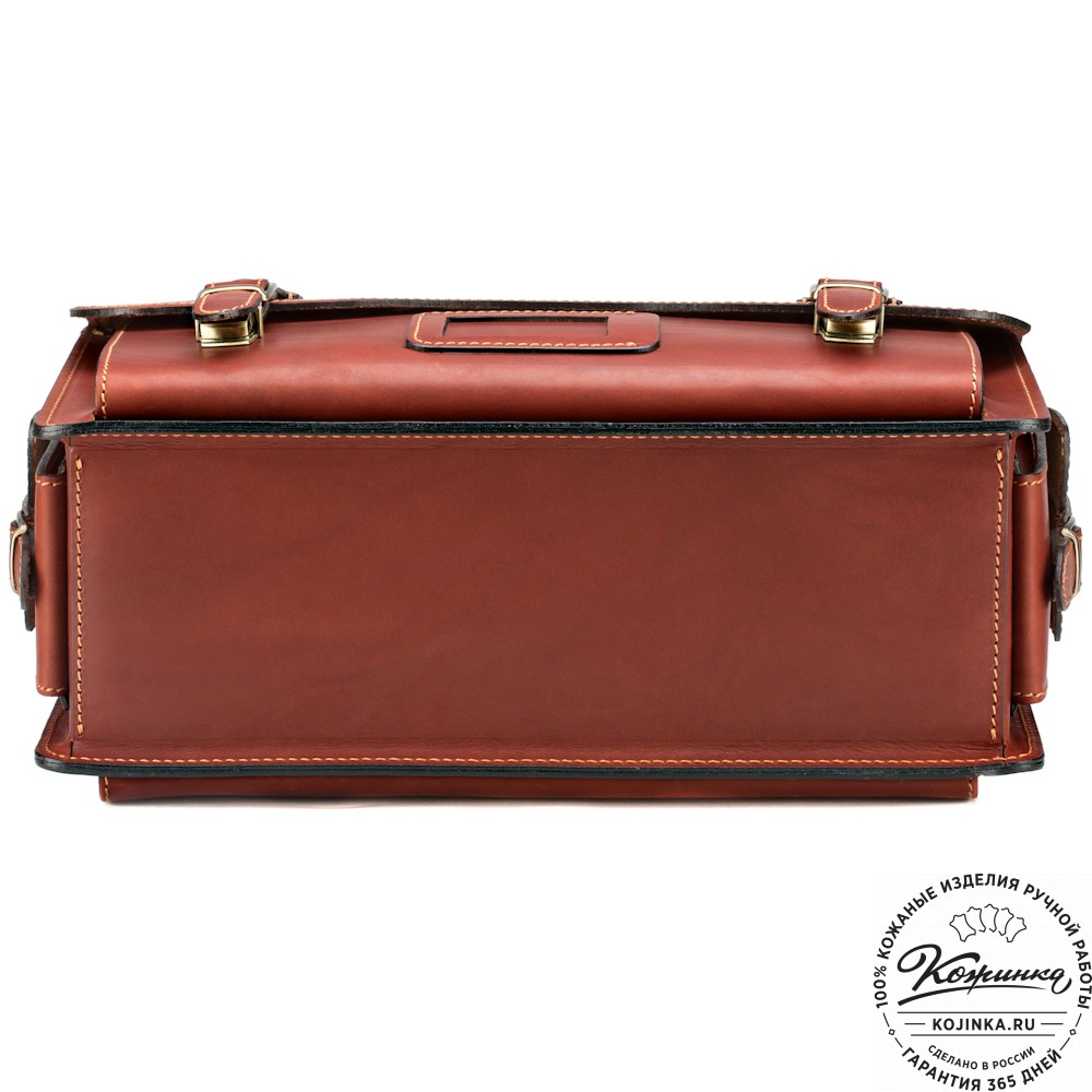 Кожаный портфель-кофр "Адъютант" (коричневый)