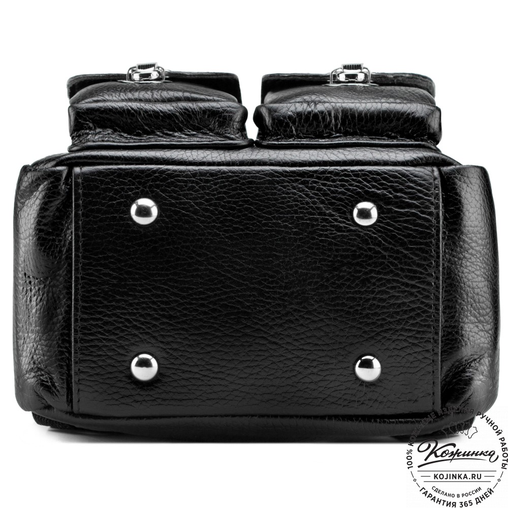 Женский кожаный рюкзак "Нэнси" (черный)