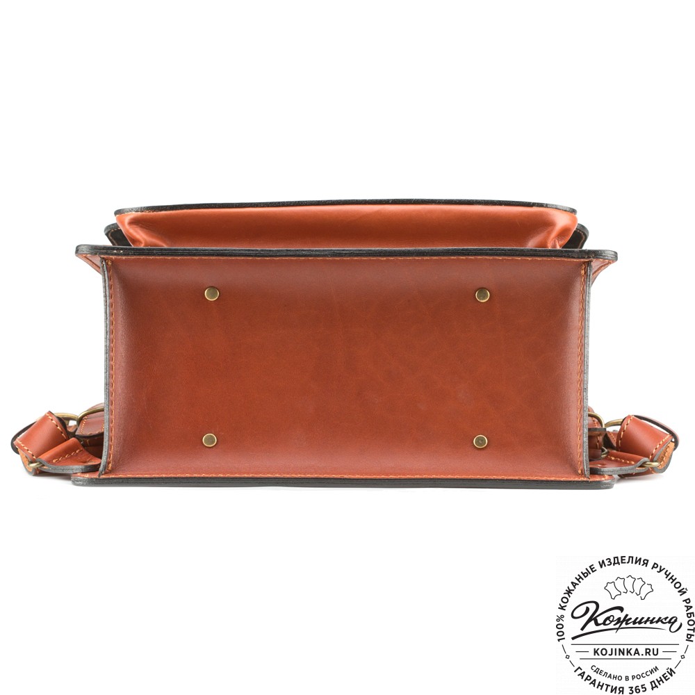 Стильный кожаный рюкзак "Кельт" (рыжий)