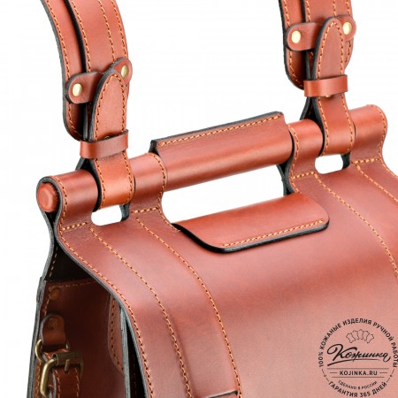 Стильный кожаный рюкзак "Кельт" (рыжий)
