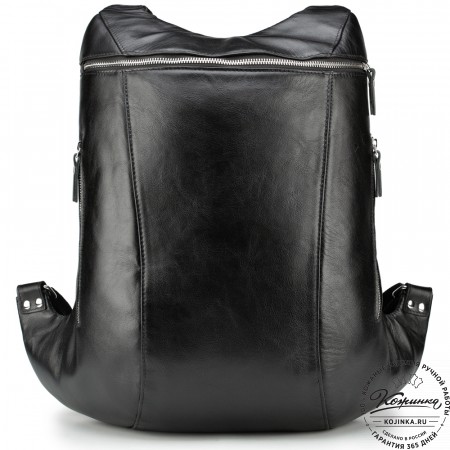 Кожаный рюкзак "Ургант" (чёрный)
