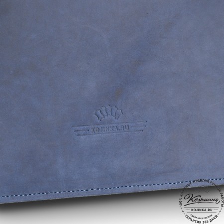 Кожаная дорожная сумка "Гамильтон" (синий крейзи)