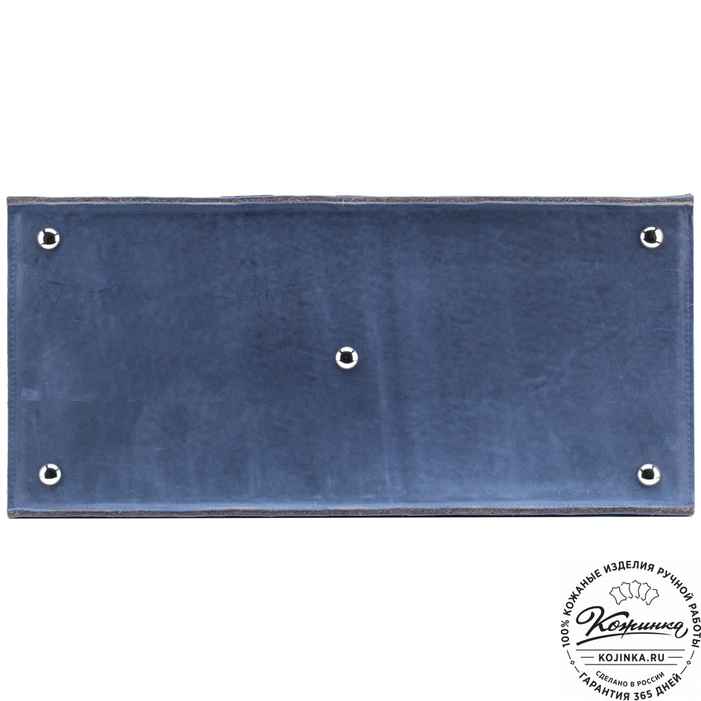 Кожаная дорожная сумка "Гамильтон" (синий крейзи)