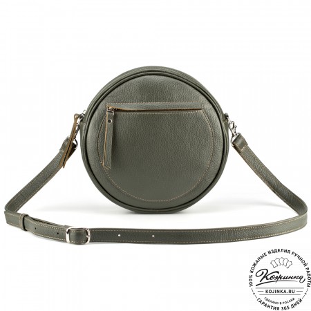 Женская кожаная сумка "Дарья" (оливковая)