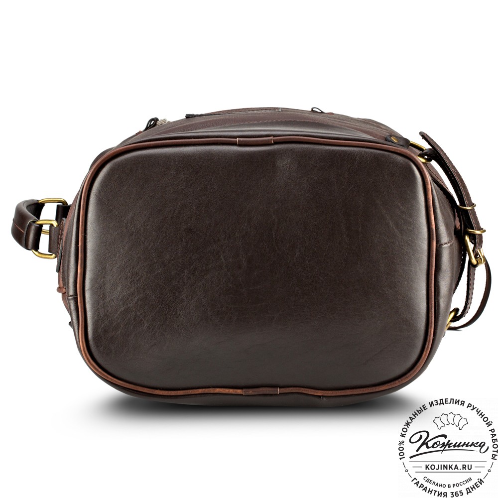 Кожаный рюкзак "СаШе" (тёмно-коричневый)