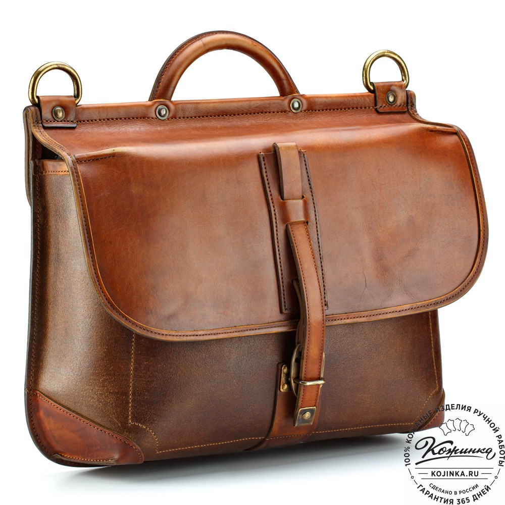 Кожаный портфель "Крокер" (коричневый)