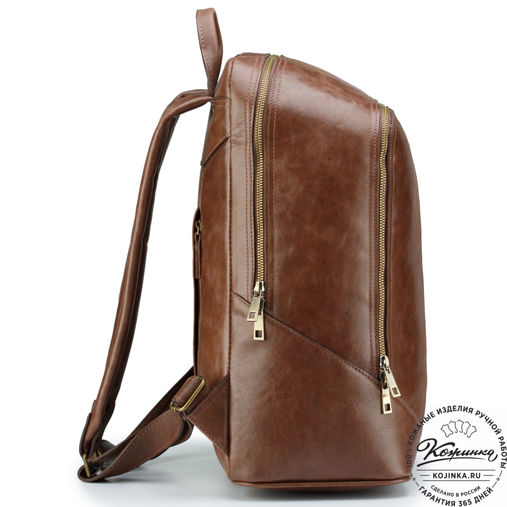 Кожаный рюкзак "Венгрия" (коричневый)