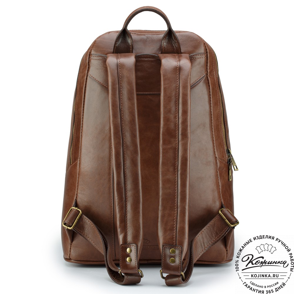 Кожаный рюкзак "Венгрия" (коричневый)