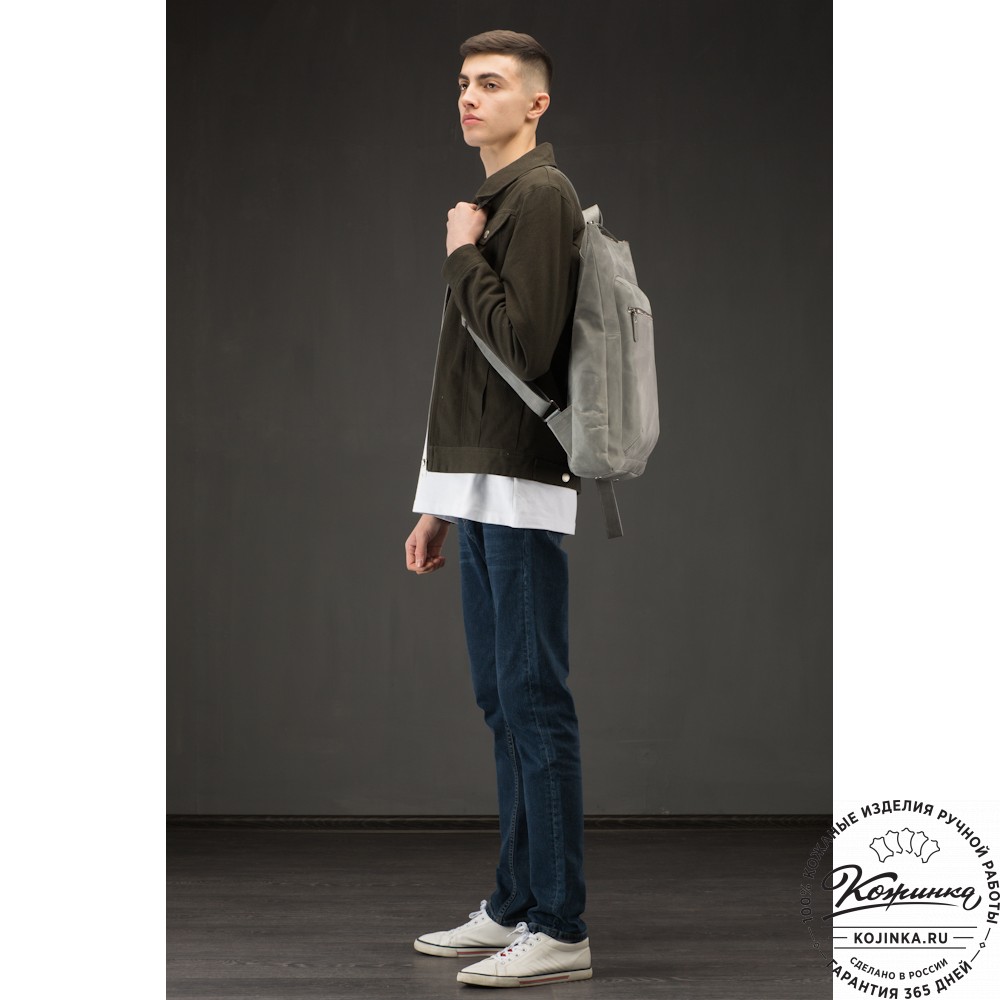 Кожаный рюкзак "Верса" (коричневая гладкая кожа) 