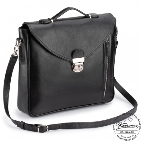Кожаный портфель "Аскольд" (черный)