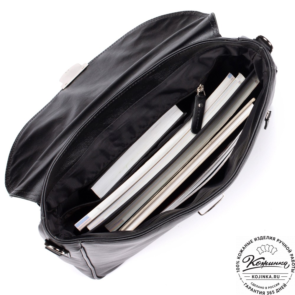 Кожаный портфель "Аскольд" (черный)