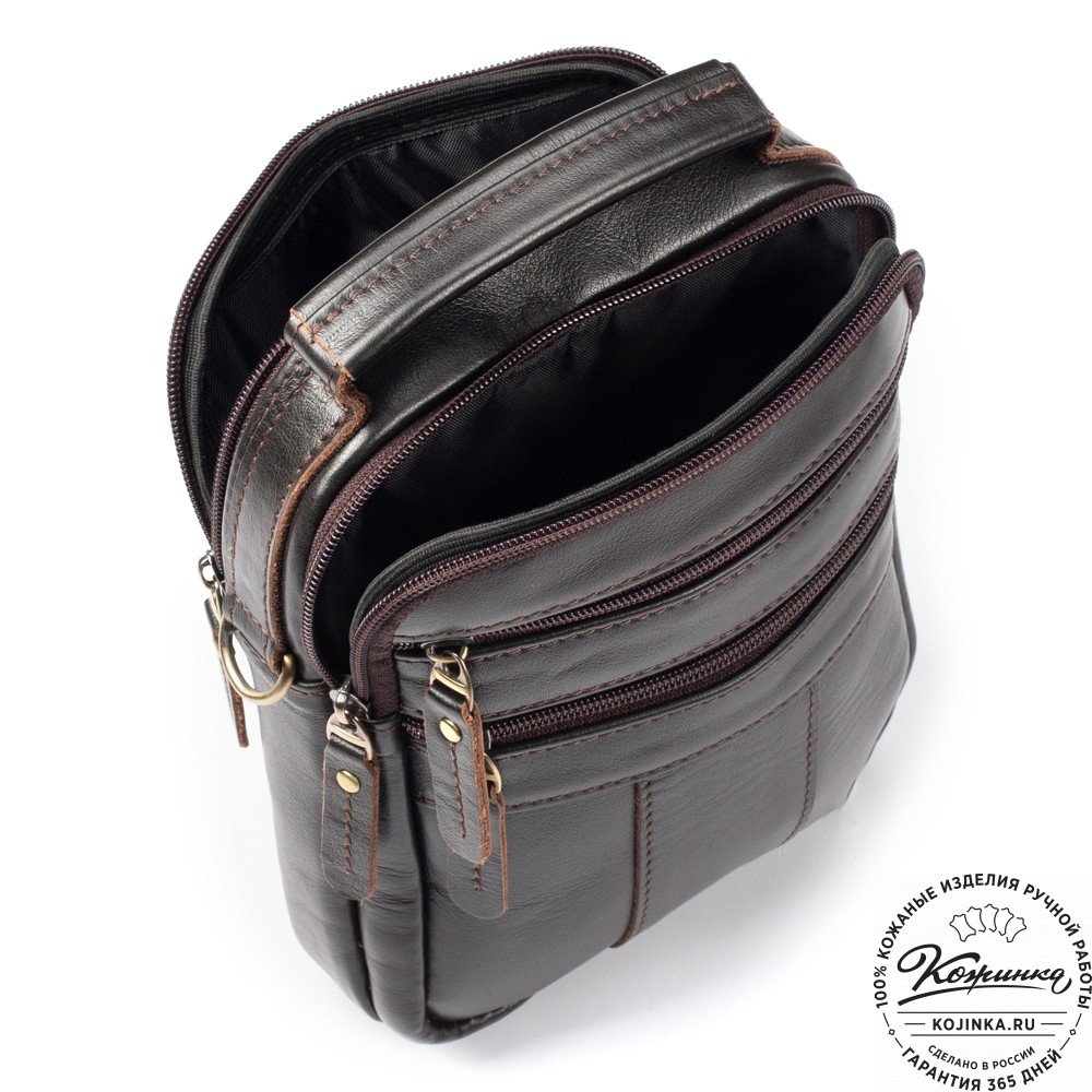 Кожаная сумка "Дали" (коричневая)