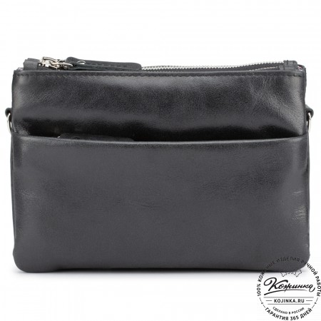 Женская кожаная сумка "Хельга" (чёрная)