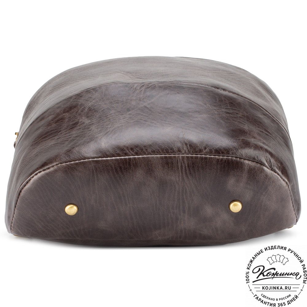 Кожаный рюкзак "Беверли" (тёмно-коричневый антик)