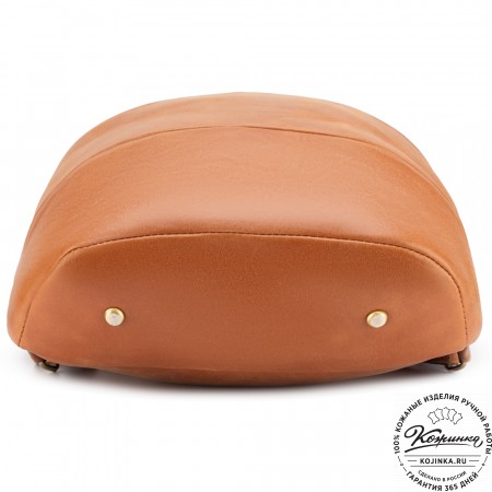 Кожаный рюкзак "Беверли" (рыжий)