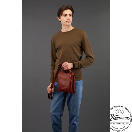 Кожаная сумка "Цезарь" (чёрная)