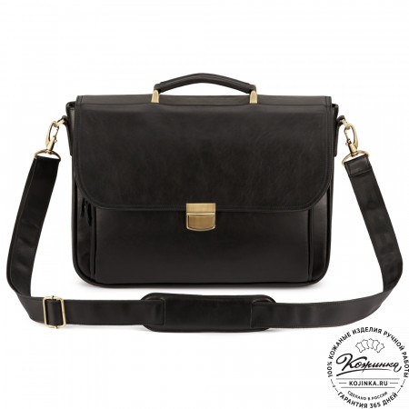 Кожаный портфель "Даниэль" (чёрный)