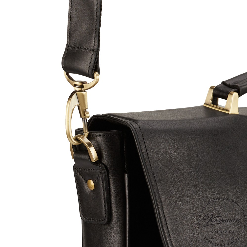 Кожаный портфель "Даниэль" (чёрный)