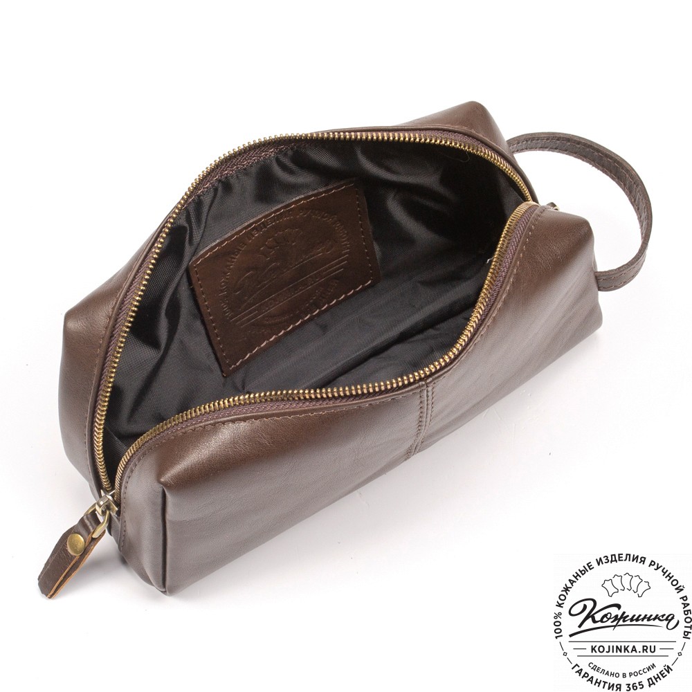 Кожаный несессер "Гремлин" (коричневый)