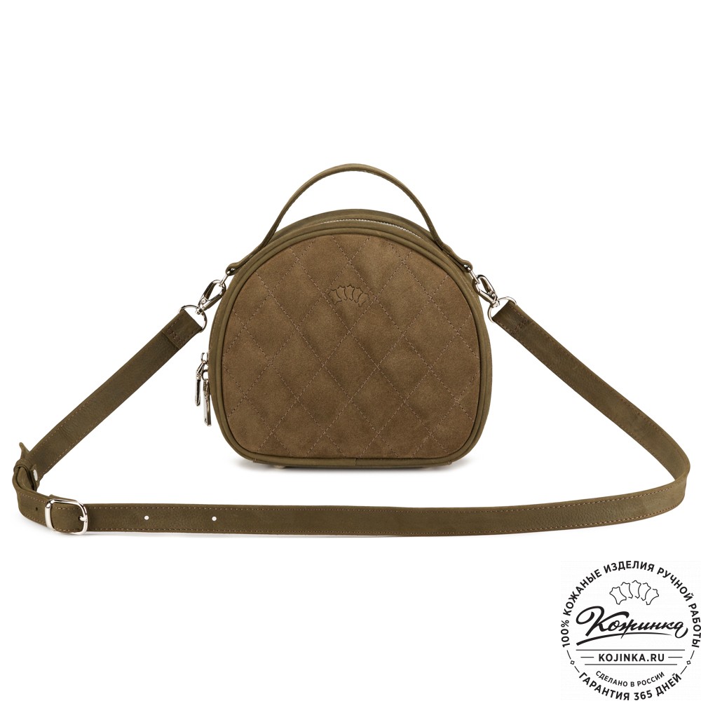 Женская кожаная сумка "Селин" (хаки)