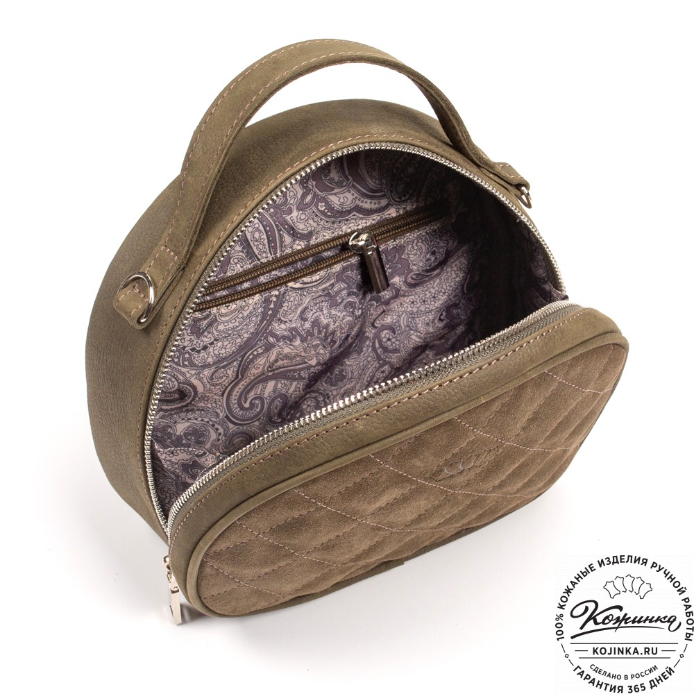 Женская кожаная сумка "Селин" (хаки)