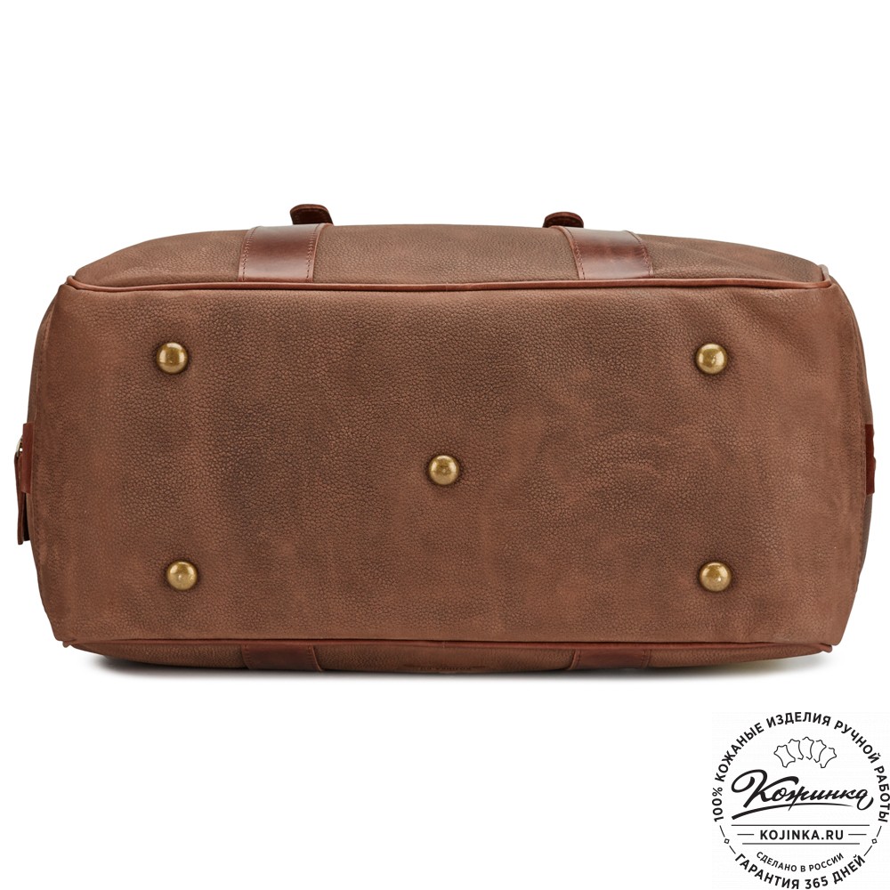 Кожаная дорожная сумка "Бристоль" (коричневая крейзи фактура)