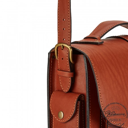 Кожаная  сумка "Леонардо" (рыжая)