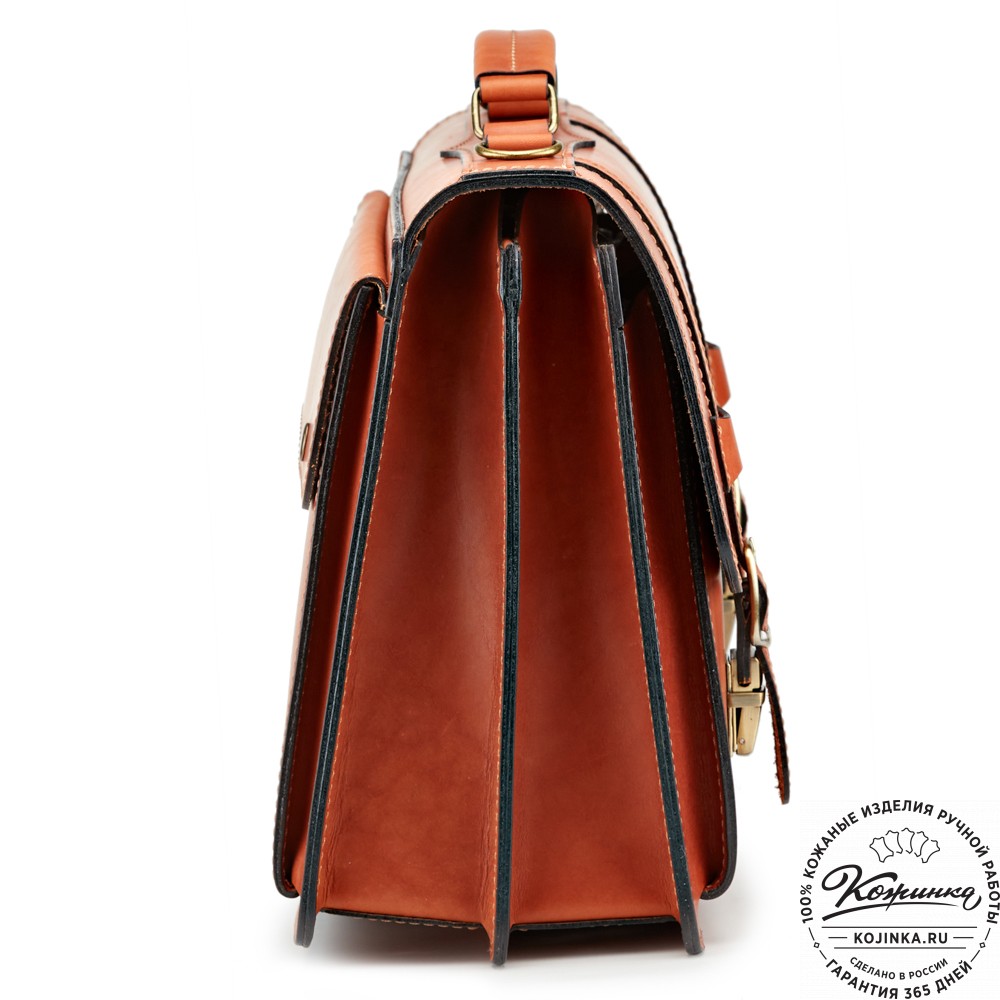 Кожаный портфель "Юрист"  (рыжий)