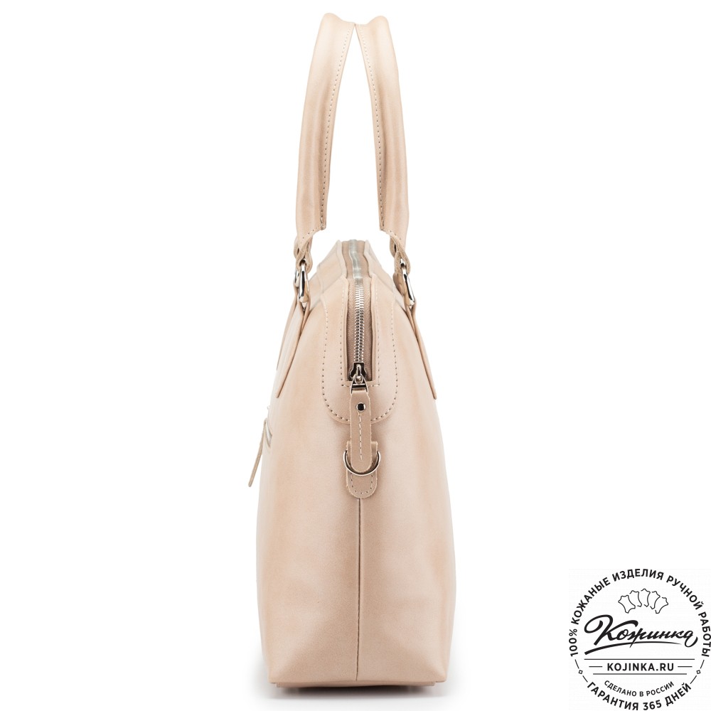 Женская кожаная сумка "Аврора" (бежевая)