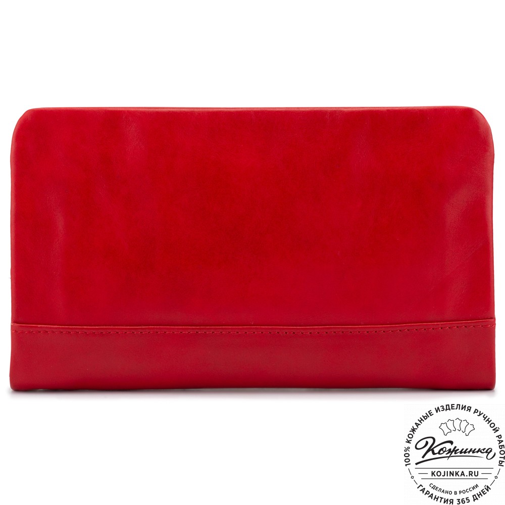 Кожаный клатч "Дарси" (красный)