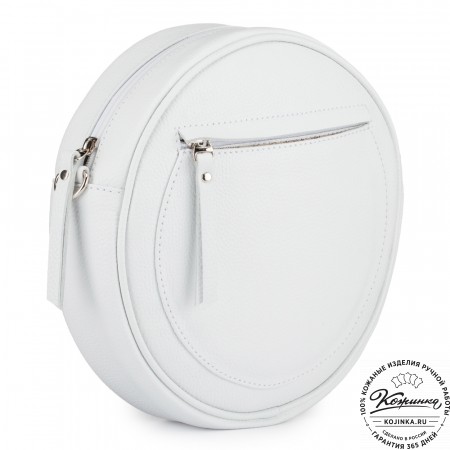 Женская кожаная сумка "Дарья" (белая)