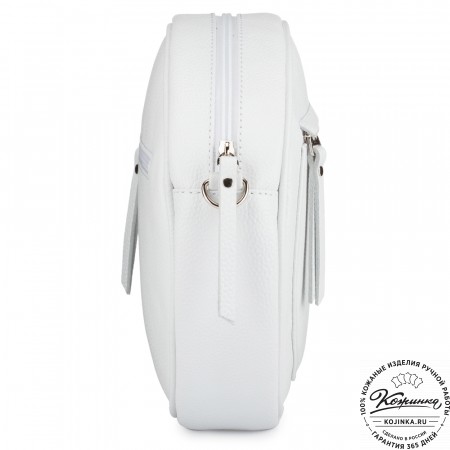 Женская кожаная сумка "Дарья" (белая)