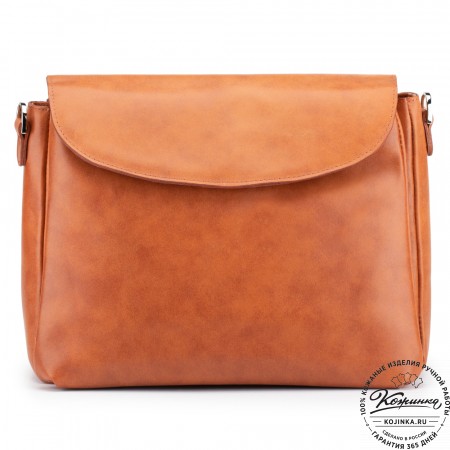 Кожаная женская сумка "Кейт" (рыжая)