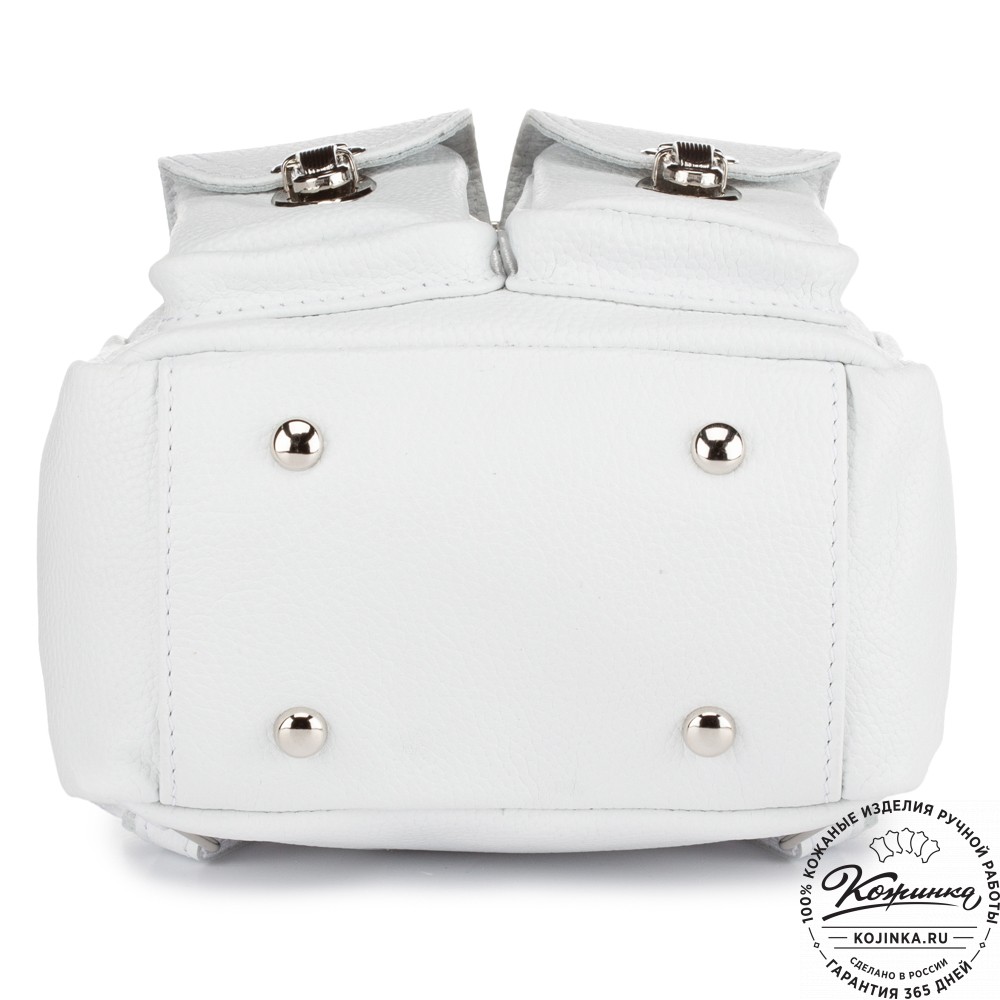 Женский кожаный рюкзак "Нэнси" (белый)